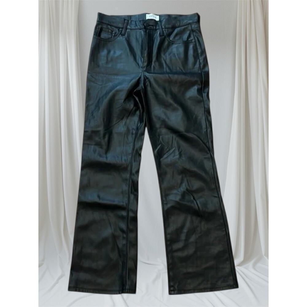 Pistola Black Faux Leather Pants Size 27